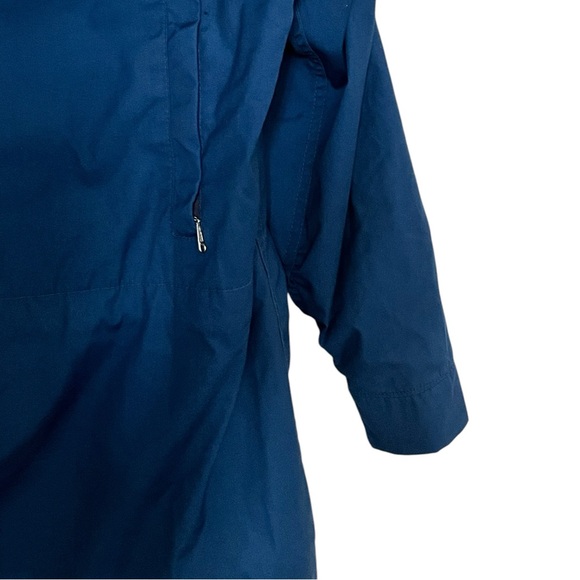 Vintage USA Woolrich Woman Blue Hooded Utility Jacket Medium Made in USA 90s - Picture 5 of 9